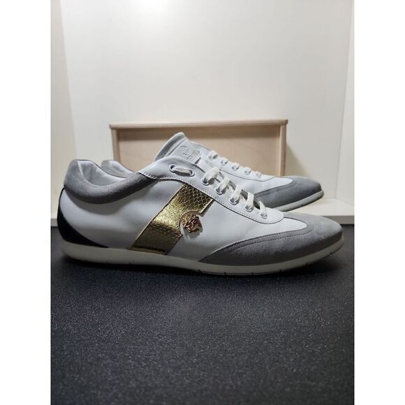 ROBERTO CAVALLI COLOUR BLOCK SNAKE PANEL SNEAKERS size 45 - Picture 5 of 8